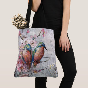 Waiting For Supper Kingfisher Bird Tote Bag