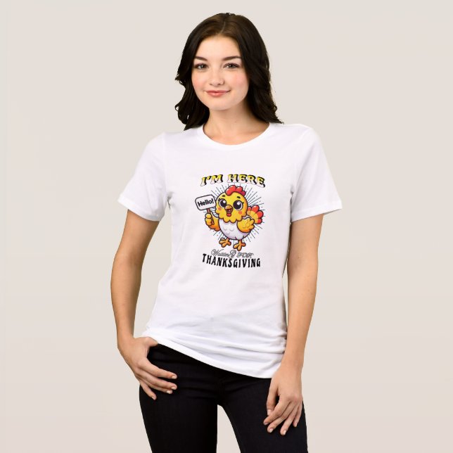 waiting for thanksgiving Tri-Blend shirt (Front Full)
