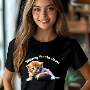 Waiting for the Game Cat  Tri-Blend Shirt