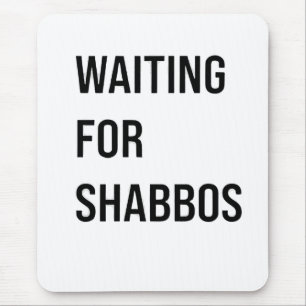 Waiting for the Shabbos Hanukkah Jewish Funny Mouse Mat