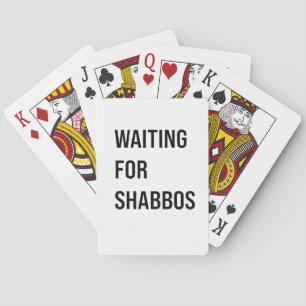 Waiting for the Shabbos Hanukkah Jewish Funny Playing Cards