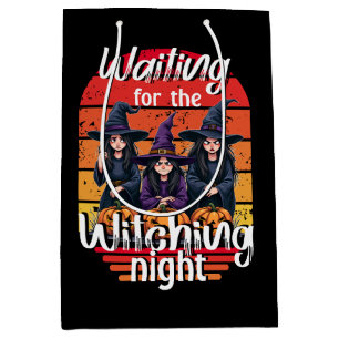 Waiting for the Witching Night, Spooky Witch Party Medium Gift Bag