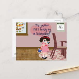 Waiting for Turkey Dinner Postcard