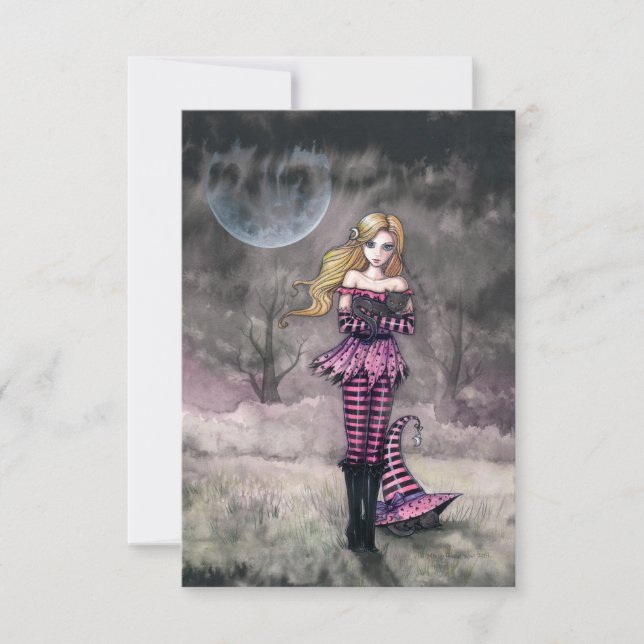 Waiting for You at Midnight Halloween Postcard (Front)