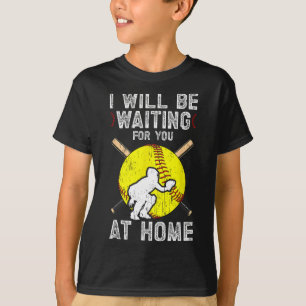 Waiting For You Girls Softll Catcher Softll Player T-Shirt