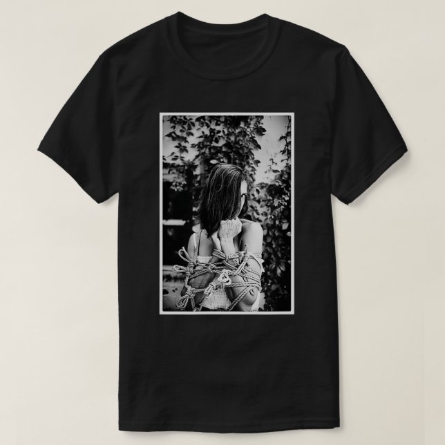 Waiting In the Garden Shibari  T-Shirt (Design Front)