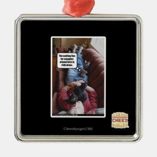 Waiting line for snuggles metal tree decoration