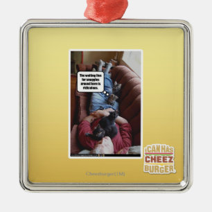 Waiting line for snuggles metal tree decoration