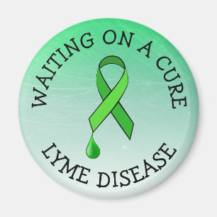 Waiting on a Cure, Lyme Disease Awareness Ribbon Magnet