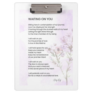 Waiting On You Love Poem Poetry Clipboard