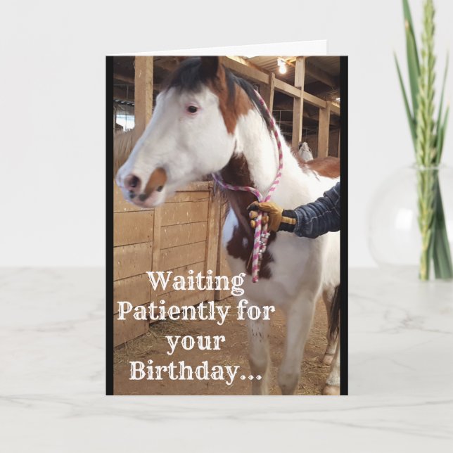 "Waiting Patiently for your Birthday..." card (Front)
