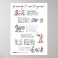Waiting Room Etiquette - A2 Poster