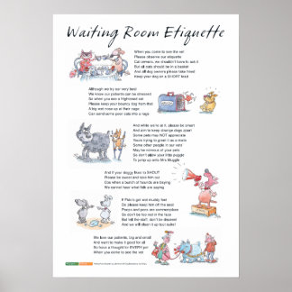Waiting Room Etiquette - A2 Poster