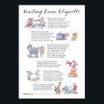 Waiting Room Etiquette Poster<br><div class="desc">Practice waiting room poster. Poem by Julie Innes MRCVS. Illustrations: Joe Wright. Production: VetSurgeon.org and VetNurse.co.uk (v2)</div>