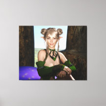 Waiting Upon A Mushroom Canvas Digital Art