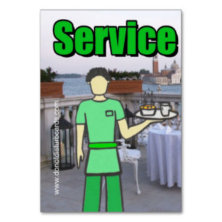Waitress and Waiter Service Card