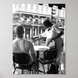 Waitress at Cafe' du Monde New Orleans, Louisiana Poster