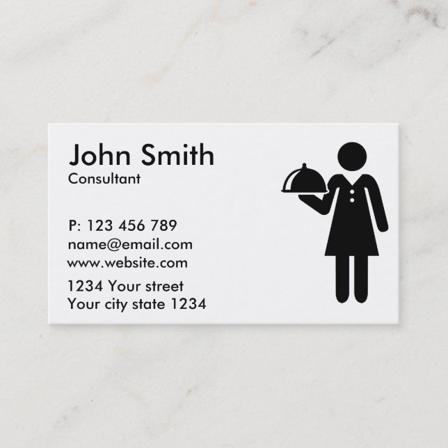 Waitress Business Card (Front)