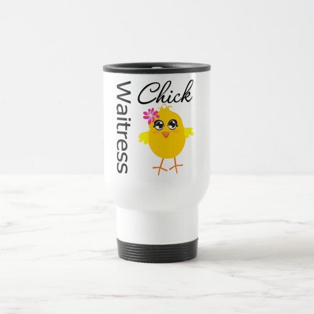 Waitress Chick Travel Mug (Center)