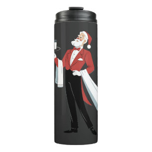 Waitress Christmas Santa Server Xmas Thermal Tumbler