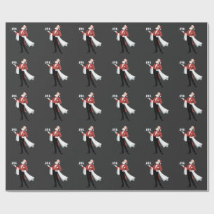Waitress Christmas Santa Server Xmas  Wrapping Paper