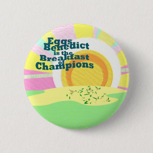 Waitress Flare Eggs Benedict Breakfast Sales - 6 Cm Round Badge