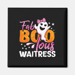 Waitress Halloween Womens Fab Boo Lous Magnet
