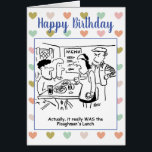 Waitress in Pub Says meal Really was Ploughman's<br><div class="desc">Waitress in a Pub tells customers that the meal they've just eaten really was the Ploughman's lunch. Personalise with your choice of wording and inside message.</div>