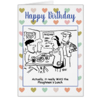 Waitress in Pub Says meal Really was Ploughman's