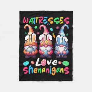 Waitresses Costume Shenanigans Lover Three Gnomes  Fleece Blanket