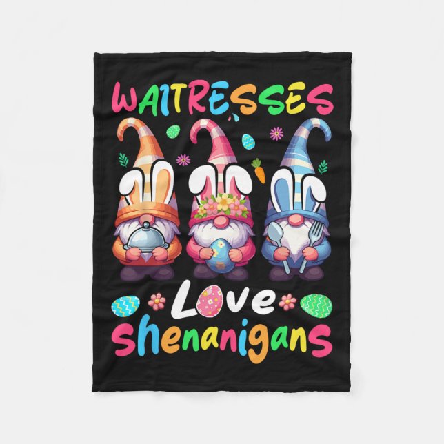 Waitresses Costume Shenanigans Lover Three Gnomes  Fleece Blanket (Front)