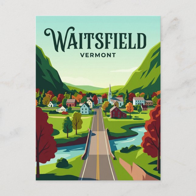 Waitsfield USA Postcard (Front)