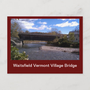 Waitsfield Vermont Village Bridge Postcard