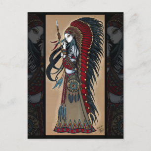 Wakanda Native Tribal Warrior Priestess Postcard