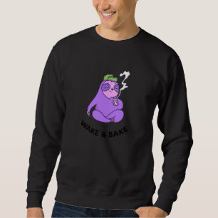 Wake And Bake Stoner Cute Panda Weed Stoner Girl Sweatshirt