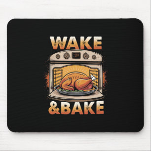 Wake And Ke Sourdough Funny Ker Meme Thanksgiving Mouse Mat