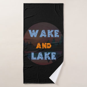 WAKE AND LAKE BATH TOWEL
