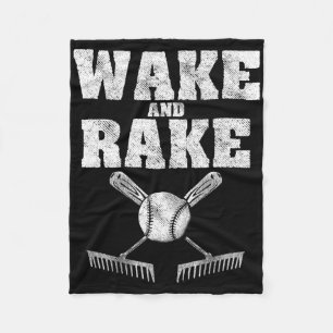 Wake And Rake Funny Softll Sell Fleece Blanket