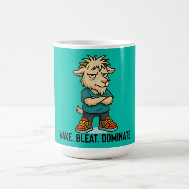Wake Bleat Dominate Goat Mug (Center)