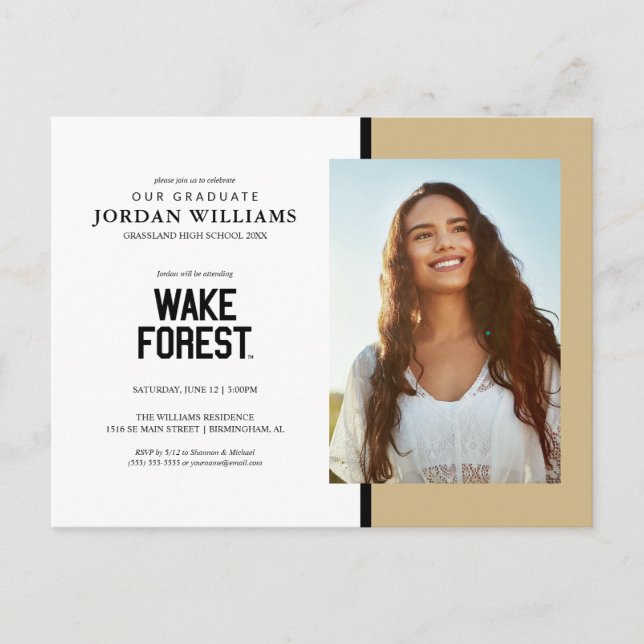 Wake Forest University | Wake Forest Announcement Postcard (Front)