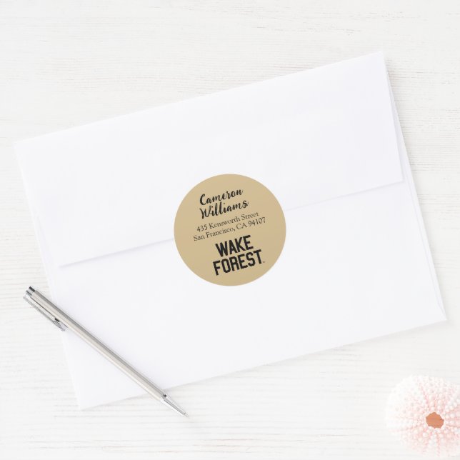 Wake Forest University | Wake Forest Classic Round Sticker (Envelope)