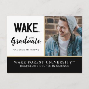 Wake Forest University   Wake Wordmark Announcement Postcard