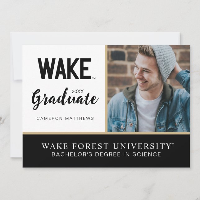Wake Forest University | Wake Wordmark Invitation (Front)