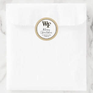 Wake Forest University   WF Classic Round Sticker