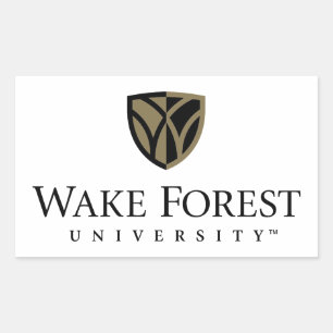 Wake Forest University Wordmark Rectangular Sticker