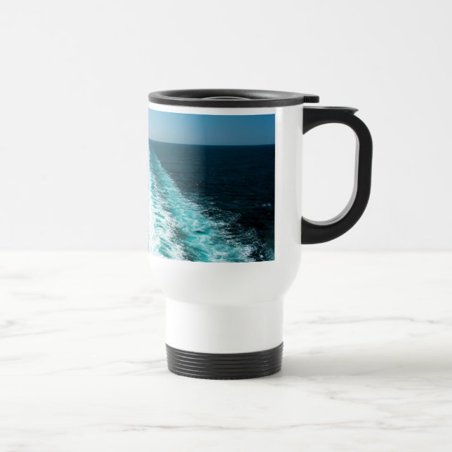 Wake From a Cruise Ship Travel Mug (Right)
