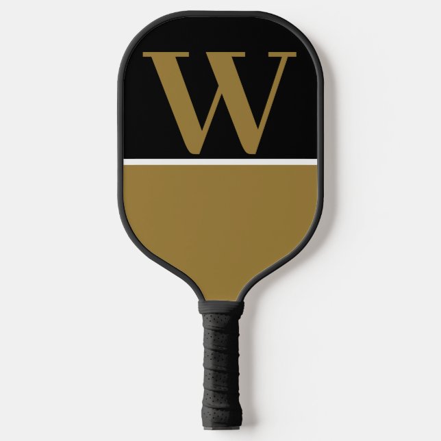 Wake Gold Black College Monogram Pickleball Paddle (Front)