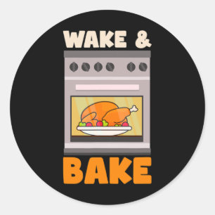 Wake Ke Design Thanksgiving Chef Classic Round Sticker