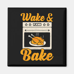 Wake Ke Turkey Feast Meal Dinner Chef Funny Thanks Magnet