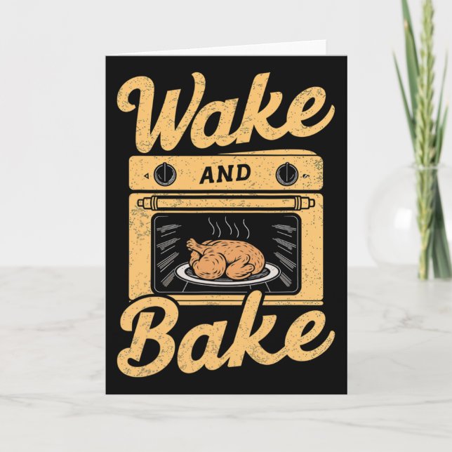 Wake Ke Turkey Meal Feast Cook Chef Dinner  Card (Front)